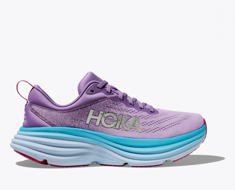 Purple / Blue Women\'s HOKA Bondi 8 Running Shoes | 6703584-UY