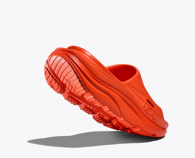 Red Orange Women's HOKA Ora Recovery 3 Slide | 0154267-YU