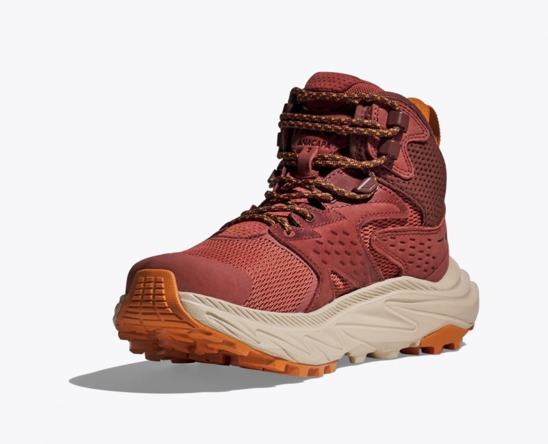 Red Women's HOKA Anacapa 2 Mid GTX Hiking Boots | 3094678-CB