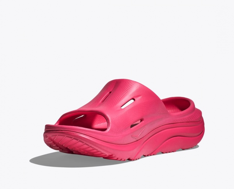 Red Women's HOKA Ora Recovery 3 Slide | 8041769-VB