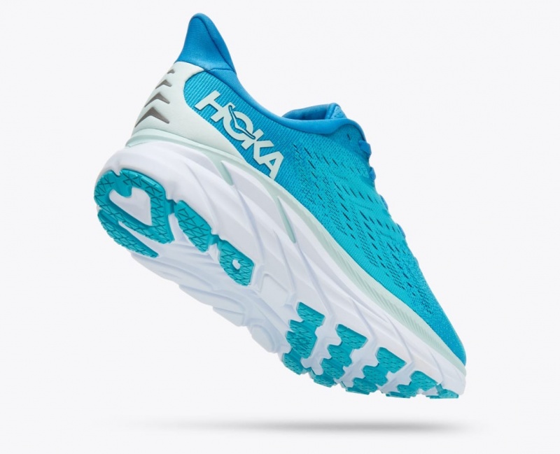 Turquoise Men's HOKA Clifton 8 Running Shoes | 8752903-SX