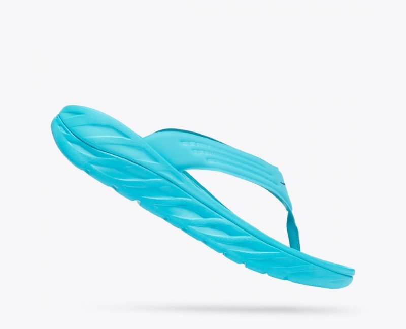 Turquoise Men's HOKA ORA Recovery Flip Flops | 1257893-CV