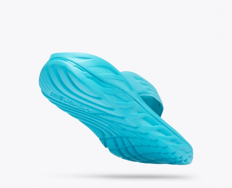 Turquoise Men's HOKA ORA Recovery Flip Flops | 1257893-CV