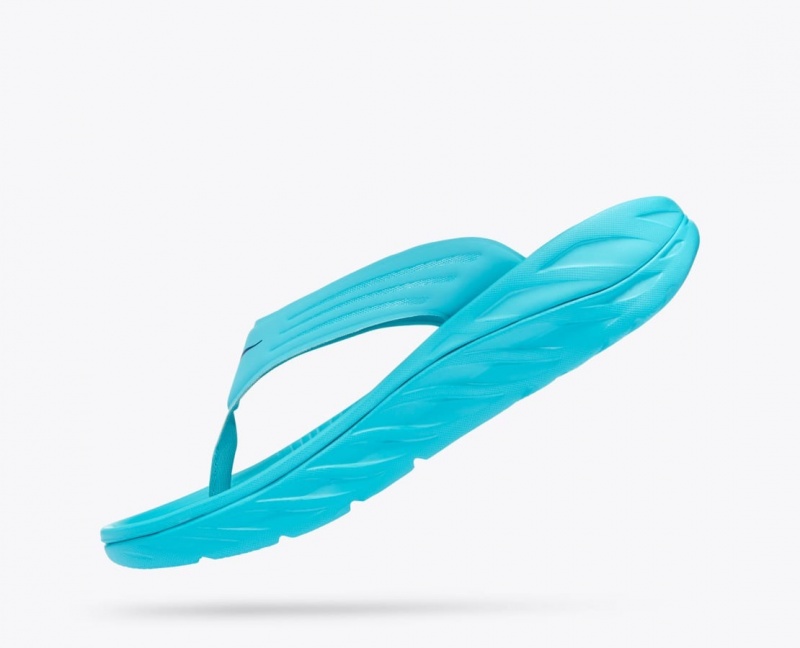 Turquoise Men's HOKA ORA Recovery Flip Flops | 1257893-CV