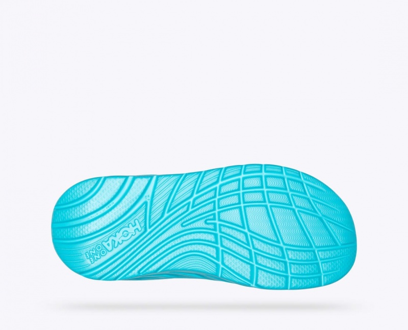 Turquoise Men's HOKA ORA Recovery Flip Flops | 1257893-CV