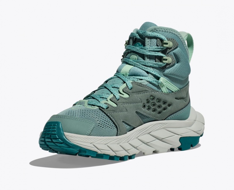 Turquoise Women's HOKA Anacapa Breeze Mid Hiking Boots | 6715804-VP