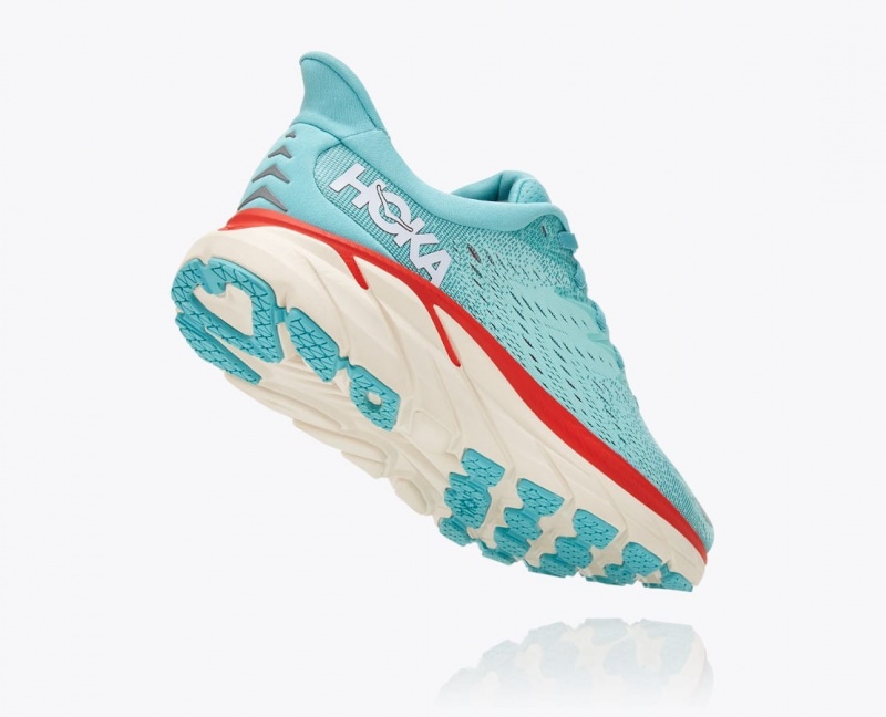 Turquoise Women's HOKA Clifton 8 Running Shoes | 0318267-JH