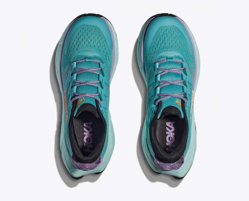 Turquoise Women's HOKA Skyline-Float X Hiking Shoes | 0294758-TG