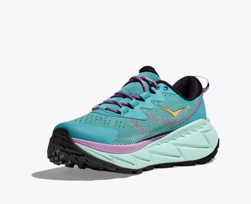 Turquoise Women's HOKA Skyline-Float X Hiking Shoes | 0294758-TG