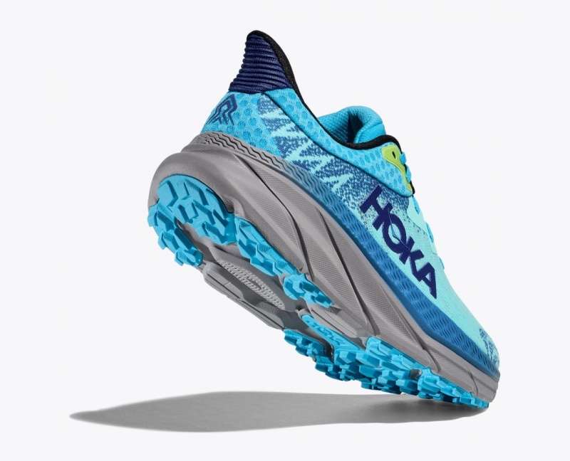 Turquoise / Blue Men's HOKA Challenger 7 Trail Running Shoes | 8347912-FO