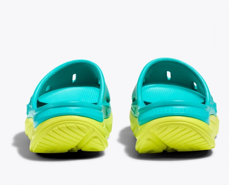 Turquoise / Green Kids' HOKA Ora Recovery 3 Slides | 0362749-KZ