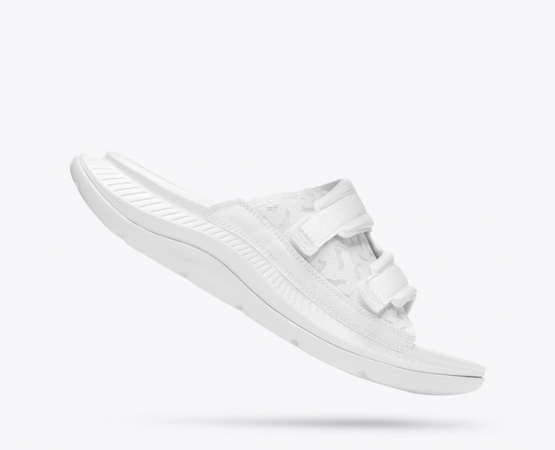 White Men's HOKA Ora Luxe Slide | 5683247-IV