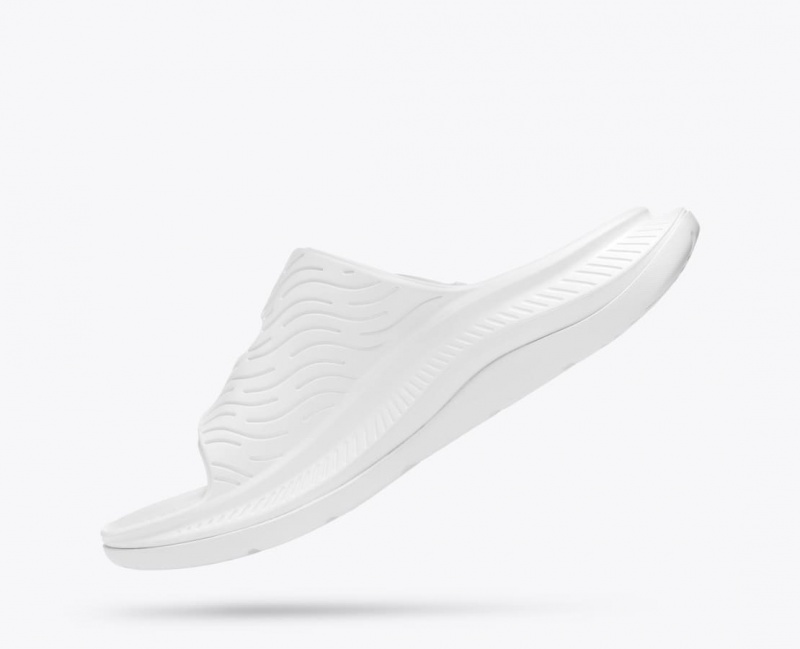 White Men's HOKA Ora Luxe Slide | 5683247-IV