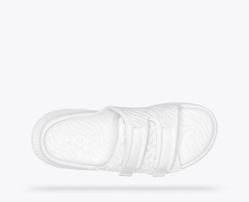 White Men's HOKA Ora Luxe Slide | 5683247-IV