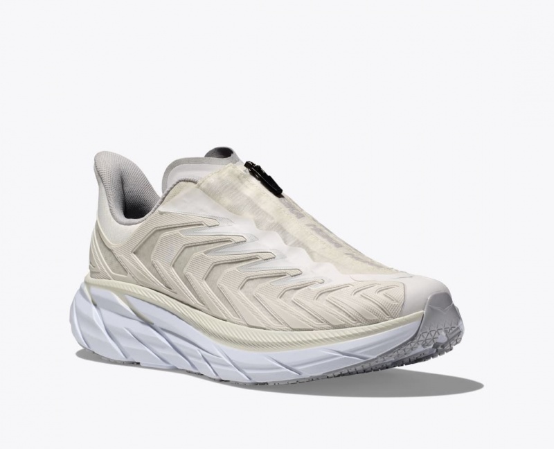 White Women's HOKA Project Clifton Sneakers | 0758943-QF