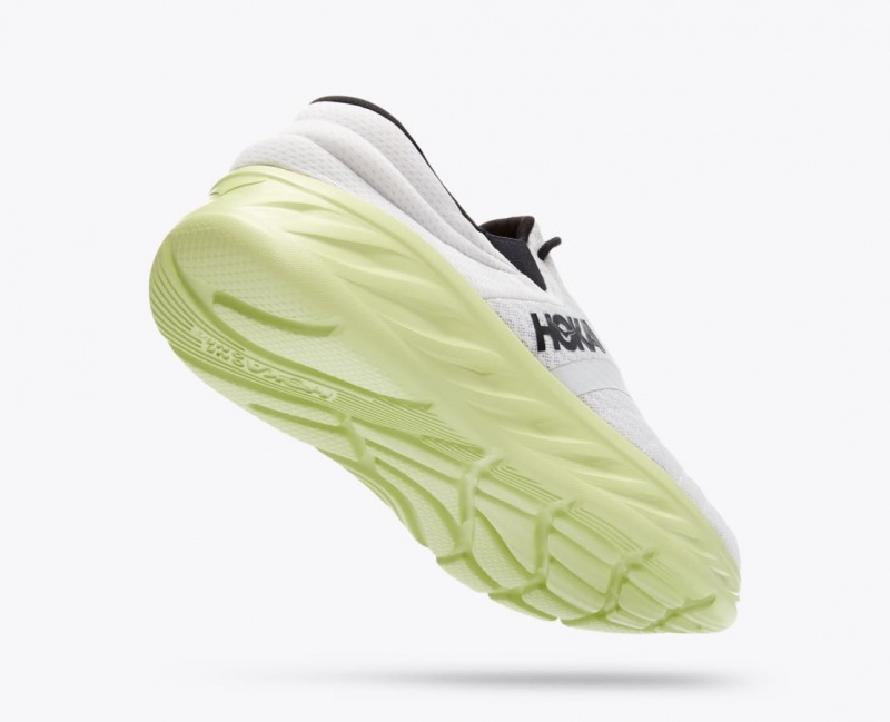 White / Light Green Men's HOKA Ora Recovery 2 Slip On Shoes | 8173096-UD