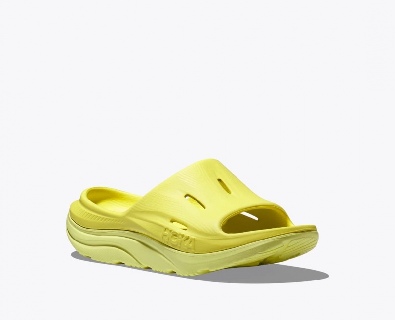 Yellow Kids' HOKA Ora Recovery 3 Slides | 6417852-VK