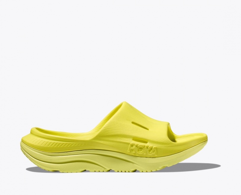 Yellow Kids\' HOKA Ora Recovery 3 Slides | 6417852-VK