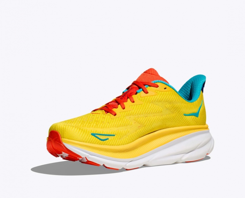 Yellow Men's HOKA Clifton 9 Running Shoes | 2438916-WE