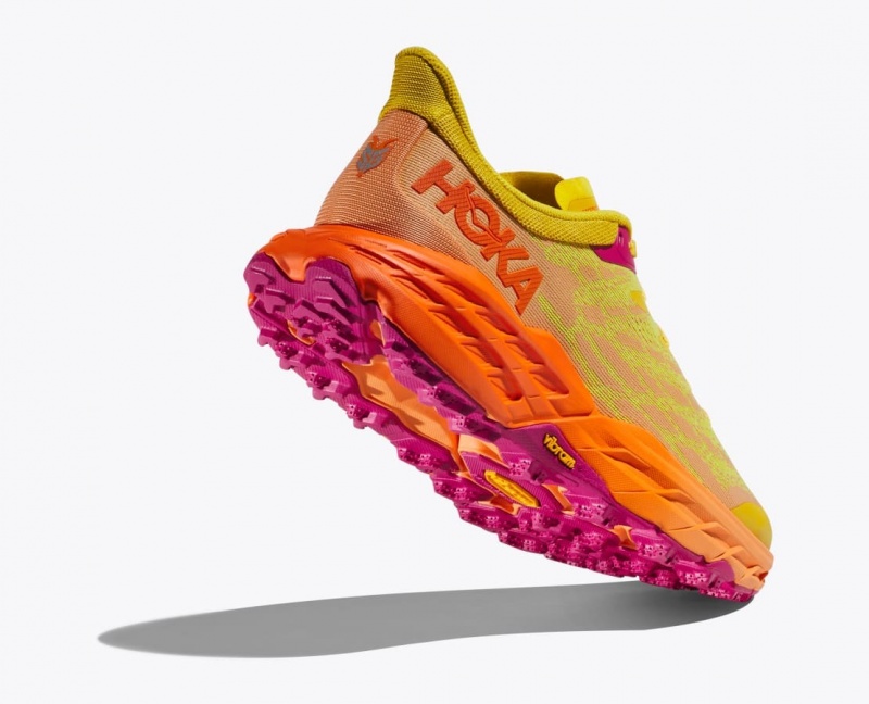 Yellow / Orange Women's HOKA Speedgoat 5 Trail Running Shoes | 3189654-VB